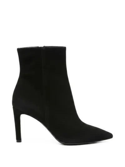Jimmy Choo Frankie Suede Ankle Boots In Black