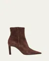 Jimmy Choo Frankie Velvet Suede Ankle Boots In Brown
