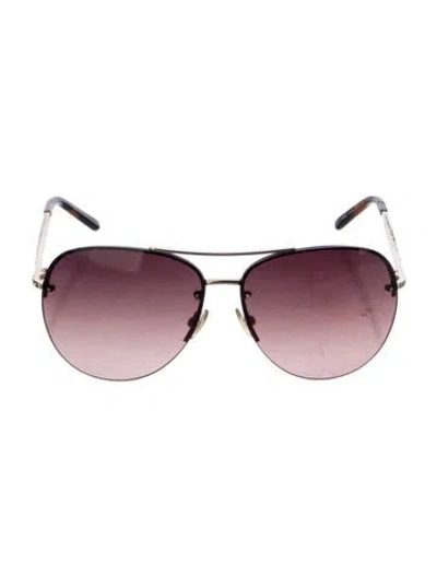 Pre-owned Jimmy Choo Fran/s Aviator Sunglasses In Gold