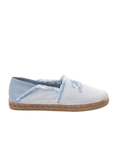 JIMMY CHOO FRAYED LOGO ESPADRILLES