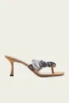 Jimmy Choo Freja 70 Paillette Sandals In Biscuit Silver