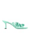 Jimmy Choo Freja 70 Suede Heeled Sandals In Green