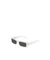 Jimmy Choo Lennon 54mm Polarized Rectangular Sunglasses In White