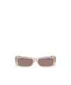 Jimmy Choo Lennon 54mm Polarized Rectangular Sunglasses In Yellow