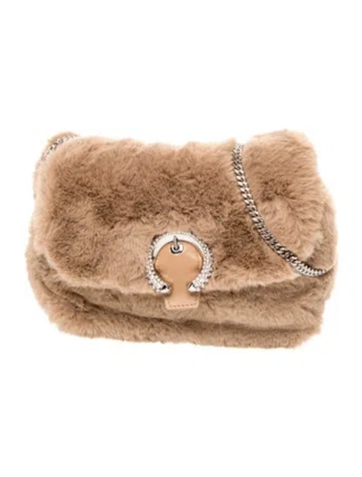 Pre-owned Jimmy Choo Fur Madeline In Brown