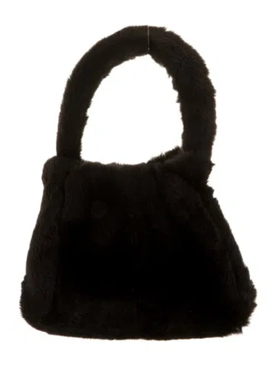 Pre-owned Jimmy Choo Fur Top Handle Bag In Black