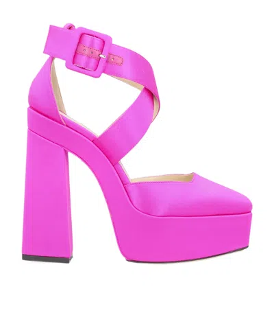 Jimmy Choo Gaia 140mm Platform Sandals In Pink