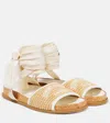 Jimmy Choo Gal Logo-print Flat Espadrilles In Natural/ecru