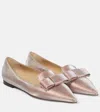 Jimmy Choo Gala Bow-embellished Ballet Flats In Pink