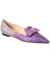 Jimmy Choo Gala Glitter Flat In Purple