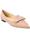 Jimmy Choo Gala Suede Flat In Pink