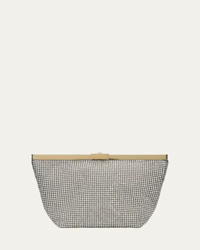 Jimmy Choo Ganache Crystal Mesh Clutch Bag In Multi