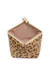 Jimmy Choo Ganache Leopard-print Chain Clutch Bag In Neutral