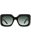Jimmy Choo Rectangular Gaya Sunglasses Woman Sunglasses Black Size 54 Acetate In Black