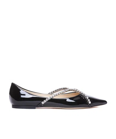 Jimmy Choo Genevi Crystal Embellished Pumps In Black