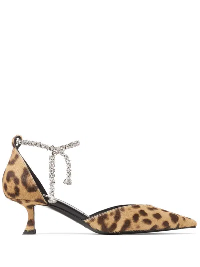 Jimmy Choo Genuine Leather Pumps In Brown