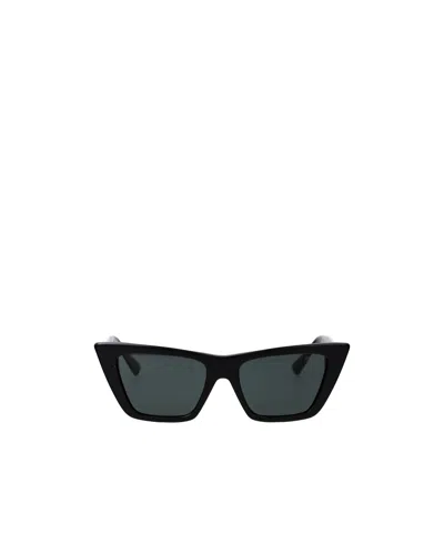 Jimmy Choo Geometric Frame Sunglasses In Black