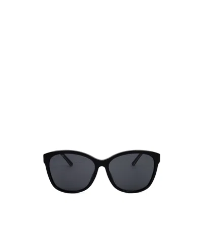 Jimmy Choo Geometric Frame Sunglasses In Black