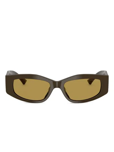 Jimmy Choo Geometric-frame Sunglasses In Green