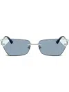 Jimmy Choo Geometric-frame Sunglasses In Silver