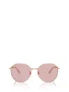 Jimmy Choo Geometric Frame Sunglasses Sunglasses In 3008/5 Rose Gold