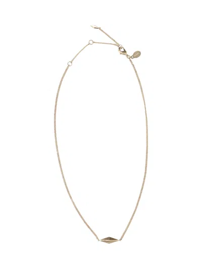 Jimmy Choo Geometric Pendant Chain Necklace In Gold
