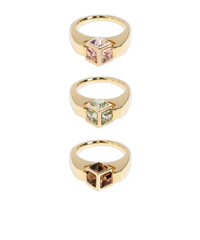 Jimmy Choo Geometric Ring In Golden