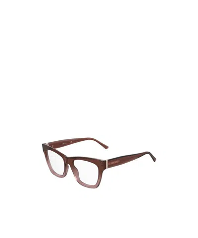 Jimmy Choo Geometrically Framed Flat Mirror In Red
