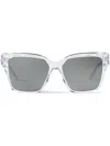 Jimmy Choo Giava Square-frame Sunglasses In White