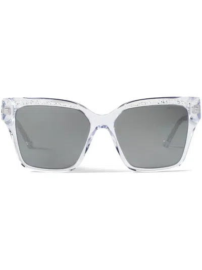 Jimmy Choo Giava Square-frame Sunglasses In White