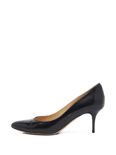 Pre-owned Jimmy Choo Gilbert Patent-leather Pumps In Black