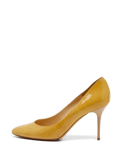 Pre-owned Jimmy Choo Gilbert Pointed-toe Heeled Pumps In Neutral