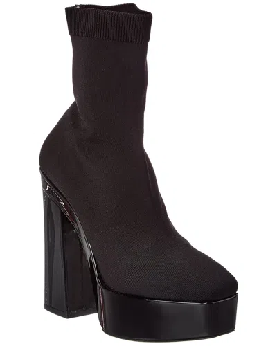 Jimmy Choo Giome 140 Knit & Patent Platform Over-the-knee Boot In Black