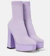 Jimmy Choo Giome 140 Sock Ankle Boots In Wisteria/wistera