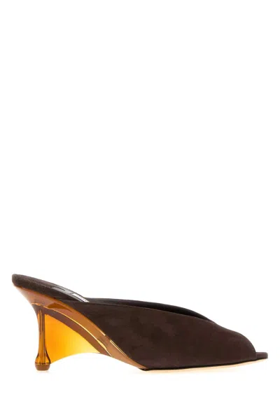 Jimmy Choo Glace Mule In Brown