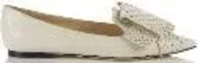 Jimmy Choo Gleam Studded Bow Flats In Neutral