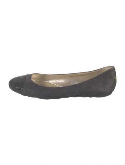 Pre-owned Jimmy Choo Glitter Accents Ballet Flats In Blue