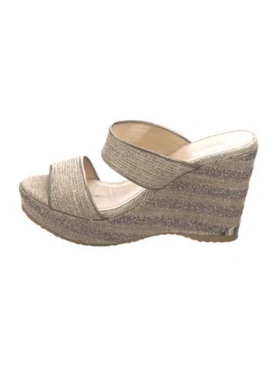 Pre-owned Jimmy Choo Glitter Accents Espadrilles