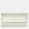JIMMY CHOO GLITTER AND LEATHER REESE CONTINENTAL CLUTCH
