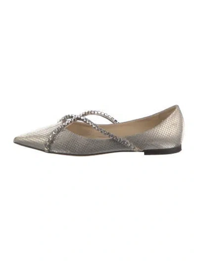 Pre-owned Jimmy Choo Glitter Animal Print Flats