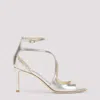 Jimmy Choo Azia 75mm Metallic-effect Sandals In Gold