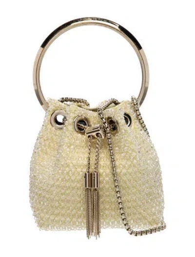 Pre-owned Jimmy Choo Glitter Bon Bon In Neutrals