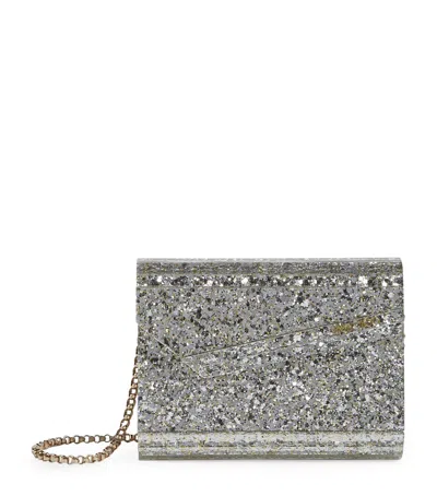 JIMMY CHOO GLITTER CANDY CLUTCH BAG