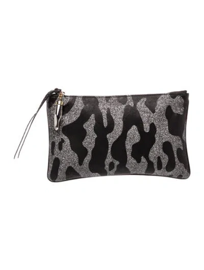 Pre-owned Jimmy Choo Glitter Clutch In Black