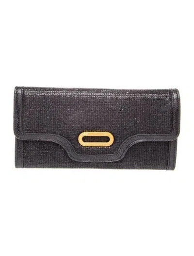 Pre-owned Jimmy Choo Glitter Clutch In Black