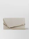Jimmy Choo Glitter Covered Envelope Clutch With Chain Strap