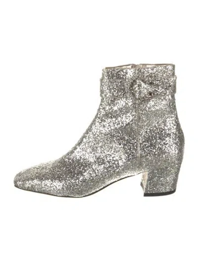 Pre-owned Jimmy Choo Glitter Crystal Embellishments Boots