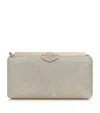 Jimmy Choo Glitter Ellipse Clutch In Silver