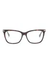 Jimmy Choo Glitter-embellished Cat-eye Glasses In Brown
