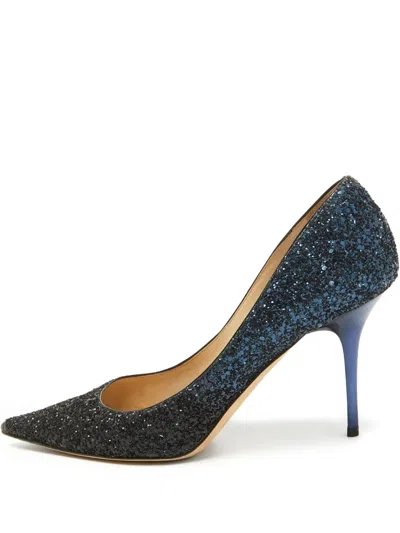 Pre-owned Jimmy Choo Glitter-embellished Stiletto Heels